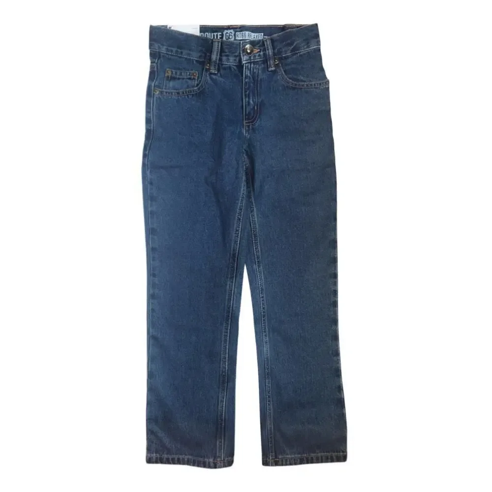 NWT Route 66 Boy's Jeans Adjustable Waist Straight Leg Jeans